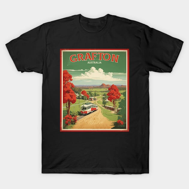 Grafton Australia Vintage Travel Poster Tourism T-Shirt by TravelersGems